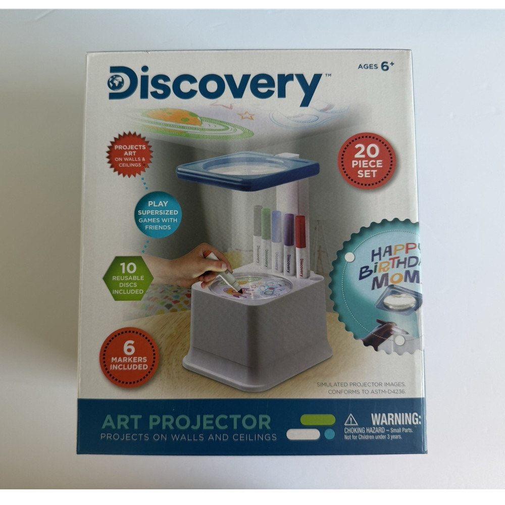 Discovery Art Projector Kit Projects on Walls & Ceilings 20-Piece Set BRAND NEW