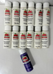Bulk Lot 11 Apple Barrel Acrylic Craft Paint 2oz 10 White 1 Purple Craft Matte