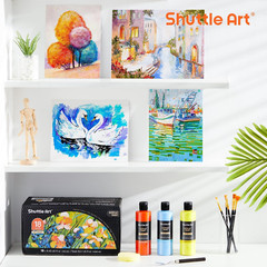 18 Colors Acrylic Paint Bottle Set (250Ml/8.45Oz), Rich Pigmented Bulk Painting