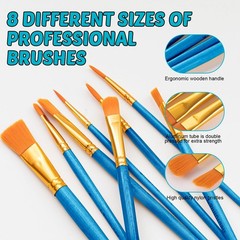 Art Paint Set for , Painting Supplies Kit with 5 Canvas Panels, 8 Brushes, 18…