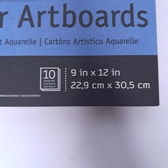 Canson Artist Series Plein Air Watercolor Artboards Cold Press 9″x12″- 10 Boards