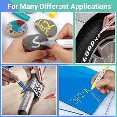 Oil Based Paint Markers, 8 Colors Dual Tip 1 Count (Pack of 8), Multicolor