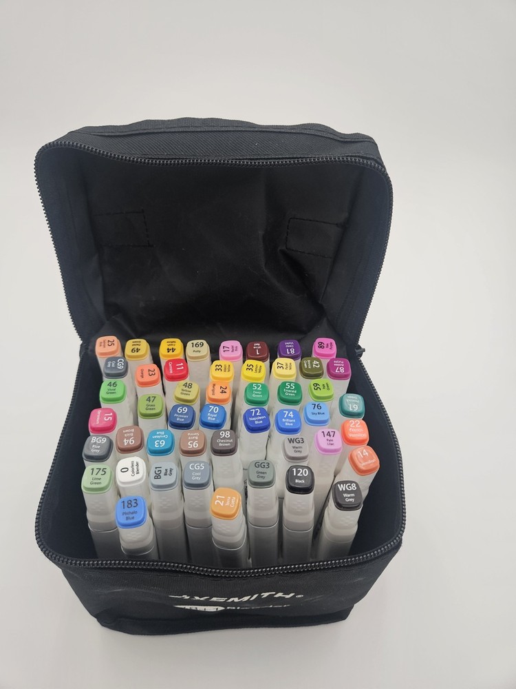 Fixsmith 48+1 Blender Alcohol Markers Set Multicolor with Carrying Case