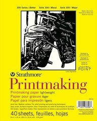 Strathmore 300 Series Printmaking Paper Pad, Glue Bound, 8×10 inches, 40 Shee…