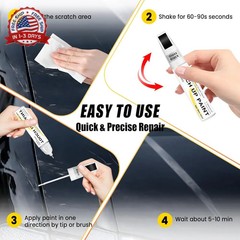 Gloss Black Touch Up Paint for cars, 2-in-1 Brush & Tip, 0.4 fl oz – Universal C