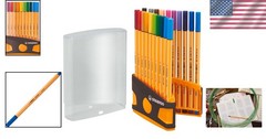 Point 88 Fineliners – 20 Assorted Colors for Smudge-Proof Drawing & Writing