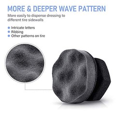3 Pieces Tire Shine Applicator Tire Dressing Applicator Pads 4.33 Inch Gray