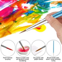 100Pcs Miniature Paint Brush Set Professional Brushes Fine Detail Art Nail Model