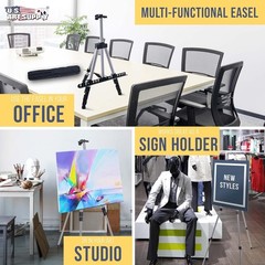 Versatile 66″ Silver Easel Stand – Perfect for Canvas, Posters & Presentations