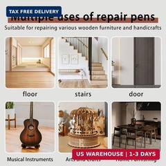 BOPOVA Furniture Markers Touch Up, Scratch Repair Kit, 3 Color Wood Markers for