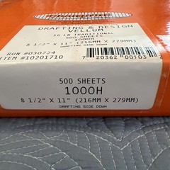 Clearprint Drafting & Design Vellum 16 LB 8.5 X 11 500 Sheets 1000H