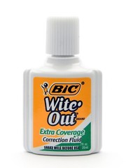 Bic Wite-Out Extra Coverage Correction Fluid – 0.7 oz. bottle
