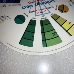Vintage M. Grumbacher Color Computer Double Sided Circular Color Wheel 1972