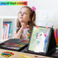 Art Supplies, 240-Piece Art Set Crafts Drawing Kits with Double Sided Trifold…
