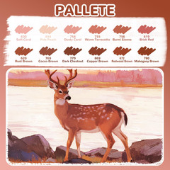 Guangna 12 Skin Tone Acrylic Paint Markers, Red Brown Brush Tip Acrylic Paint Pe