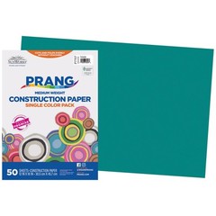 Prang Medium Weight Construction Paper 50 Count Bright Turquoise Arts and Crafts