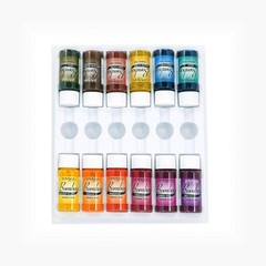 Dr. Ph. Martin’s Bombay India Ink Bottles ~ 0.5 oz ~ Set of 12 Series #2 ~ NEW