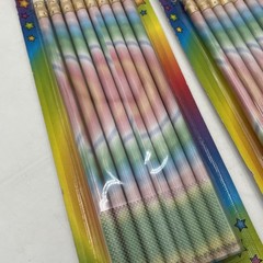 VTG DESIGNWay Pencils 2 Packs of 8 Rainbow Multicolor Fashion Pencil School
