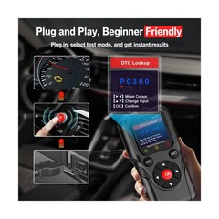 OBD2 Scanner with Battery Tester, Car Code Reader for Check Engine … Fast Ship