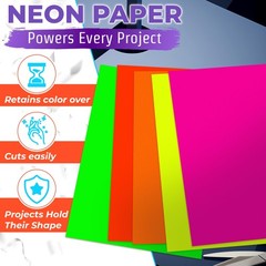 8.3 x 11.8 x 0.01 inches, Pink, Green, Yellow, Orange, Fluorescent Orange-red