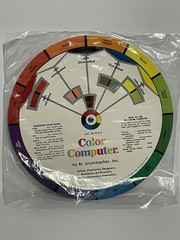 Vintage M. Grumbacher Color Computer Double Sided Circular Color Wheel EUC LOOK