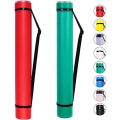 2-Pack Extendable Poster Tubes Expand from 24.5” to 40” large, Red and Green