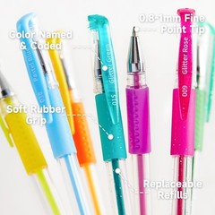 Shuttle Art Gel Pens, 120 Pack 122 Piece Set, 60 Colors with 60 Refills