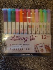 Zebra Mildliner Creative Marker Lettering Set, 12ct