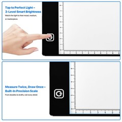 Mesa De Luz LED Dibujo A4 Caja Tableta Portatil USB Para Artistas Caligrafia