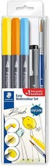 Staedler Brush Pens Easy Watercolour Set Design Journey Birds Black