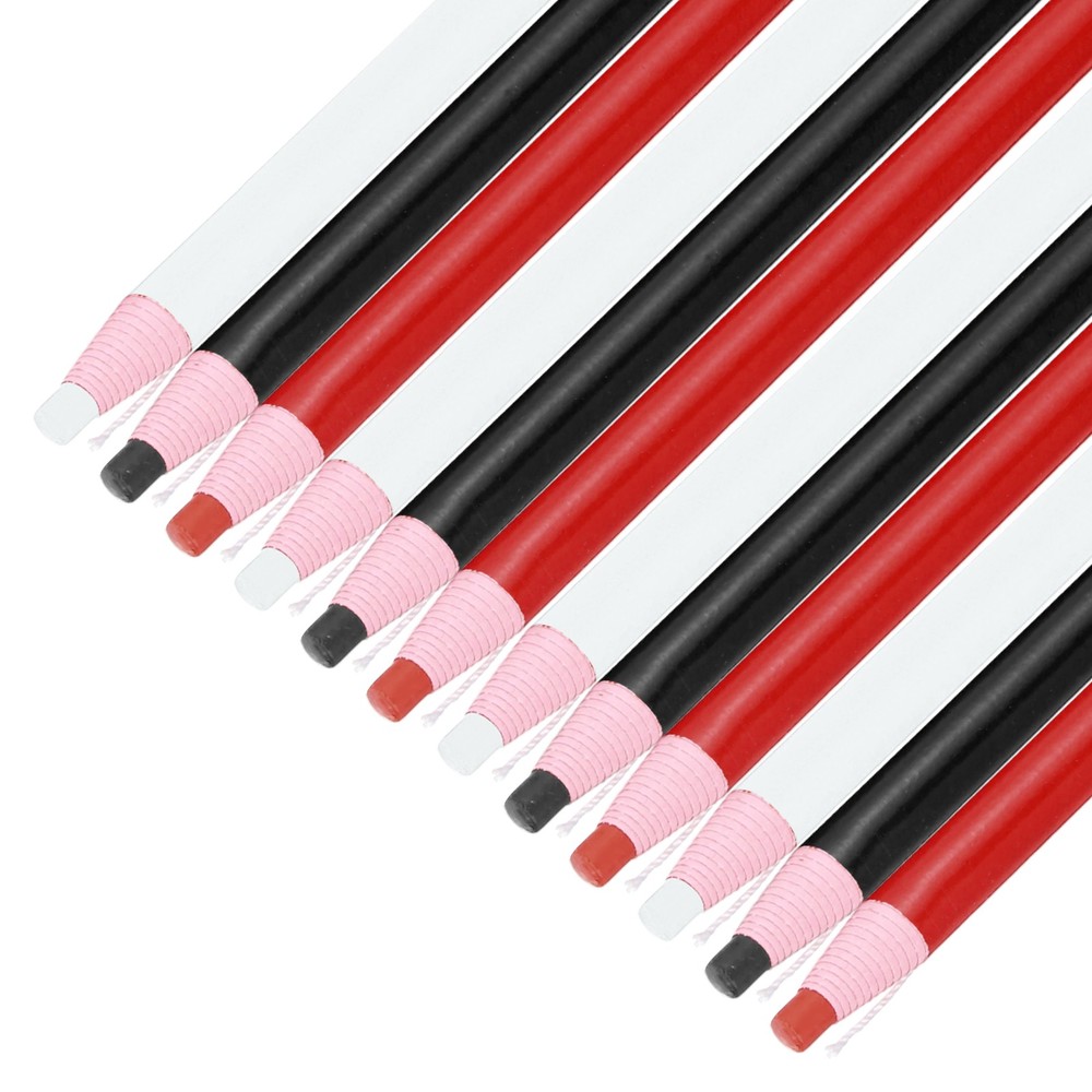 12Pcs, Peel-Off Grease Pencils Color China Markers White & Black & Red