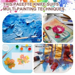 2Pcs Palette Knife Pointed Head, 17.1cm/6.8inch Long Palette Knives