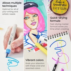 Permanent Markers – Set of 80 with 61 Assorted Colors, Low-Odor Quick-Dry Pai…