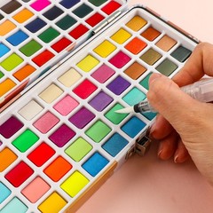Grabie 100 Colors Watercolor Paint Set – 50 Regular, 35 Metallic, 10 Macaron and