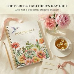 Beautiful Watercolor Book for Beginners – Guided 6.5 x 9 inches, Botanical