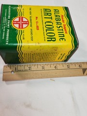 Vintage ALABASTINE Powder Tempera Paint No 12 Red Chicago Bronze Paint Can