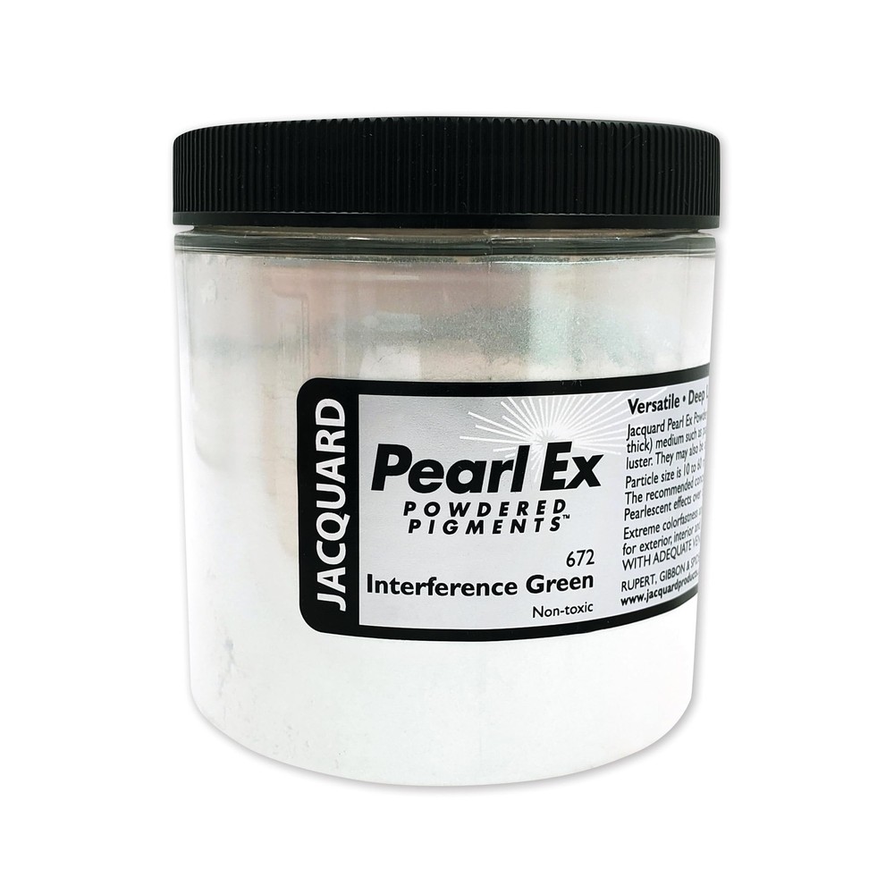 Jacquard Pearl Ex Pigment Powder 4oz Interference Green – Loose Mica Powder f…