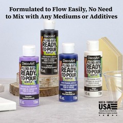 Fluid Art Ready-to-Pour Paint Set – Galactic Colors, Set of 6 (4 fl oz Bottle…