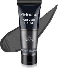 High-Quality Lamp Black Acrylic Paint Tube 120ml – Versatile Art Supplies