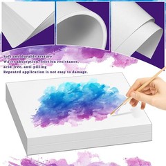 Watercolor Paper Cold Press Cut Bulk Pack Artists Students White 10×7 Inch 100Pk