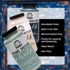 Home Decor Chalk Furniture Acrylic Craft Paint Rich Black 16 oz Bottle Art