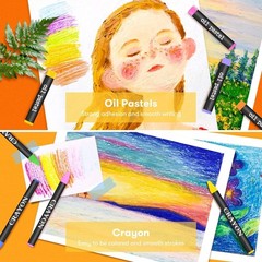 iBayam Art Supplies, 150-Pack Deluxe Wooden Art Set Crafts Drawing Painting Kit