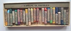 1970’s Craftint Oil Pastels 23 Colors Set 510 Used Full Sticks U99