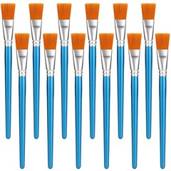 12 PCS 3/4 in Flat Paint Brushes for Acrylic Painting, Bulk Paintbrushes for …
