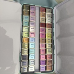 Artsy 48 Color Glitter Solid Watercolor Paint Set In Tin Case New Beautiful Set