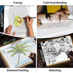 LED Light Pad A4 for Diamond Painting Kits with Adjustable Brightness USB Power