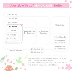 Ohuhu 120 Colors Brush-and-Fine Dual Tips Alcohol-Based Markers Refillable