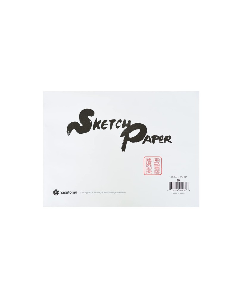 White Hosho Art Media Paper for Sketching Ink Watercolor Lettering 18 lb
