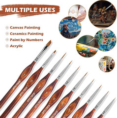 Miniature Model Paint Brushes-10Pcs Micro Detail Paint Brush