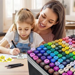 168-Color Dual-Tip Markers Set with Shoulder Bag – Art Markers for Coloring, …